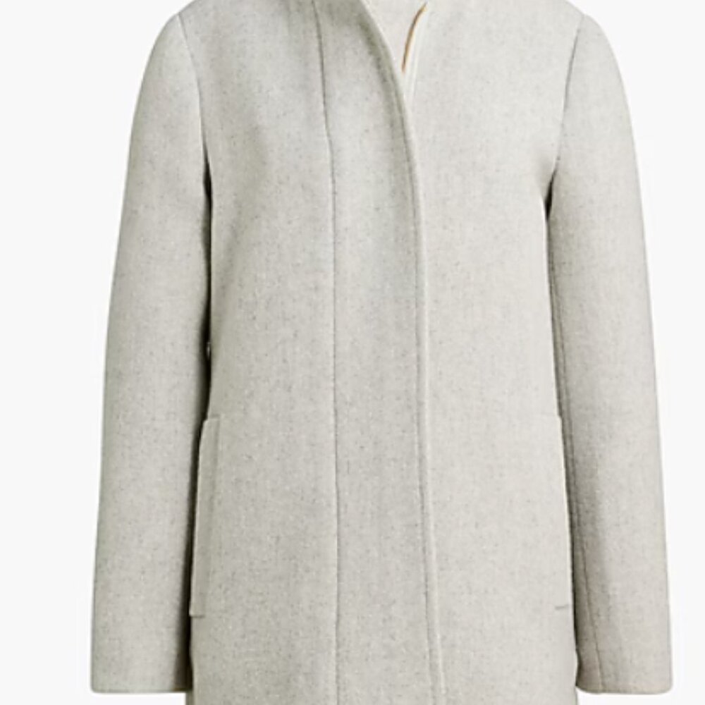 J. Crew City Coat with button neck - Grey - Size 12